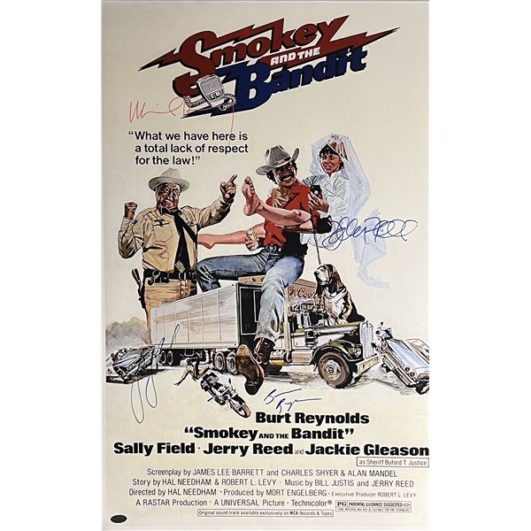 Smokey And The Bandit cast signed movie poster