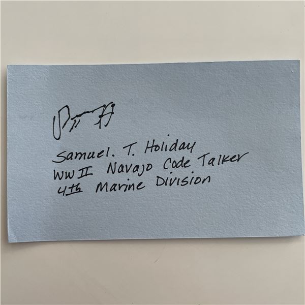 Samuel T. Holiday signature cut