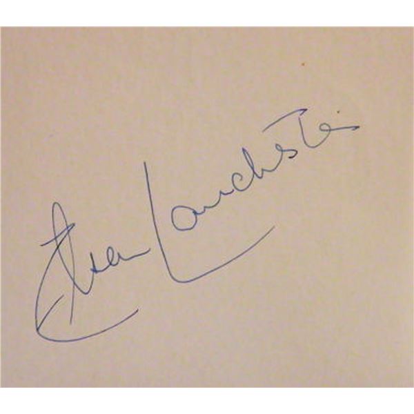 Elsa Lanchester signature slip