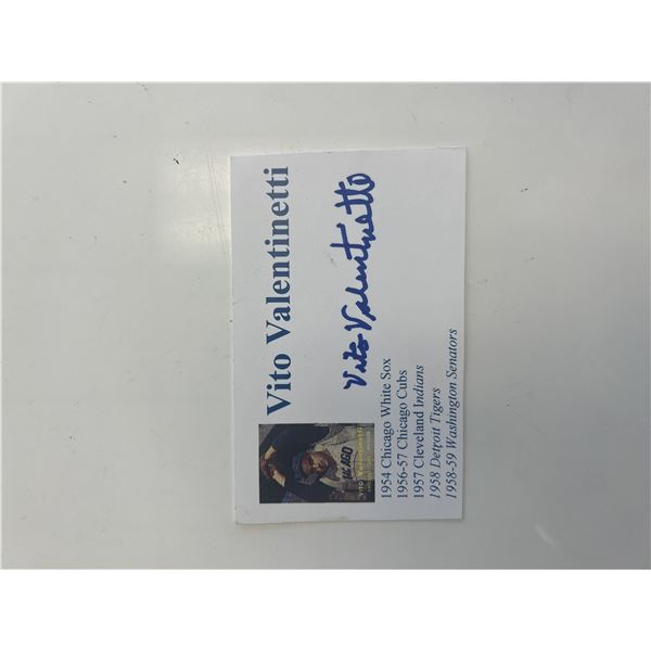 MLB Vito Valentinetti original signature