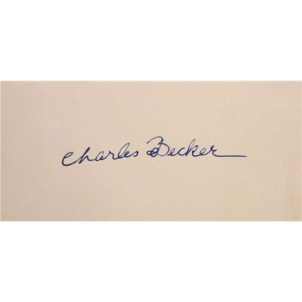 Charles Becker signature slip