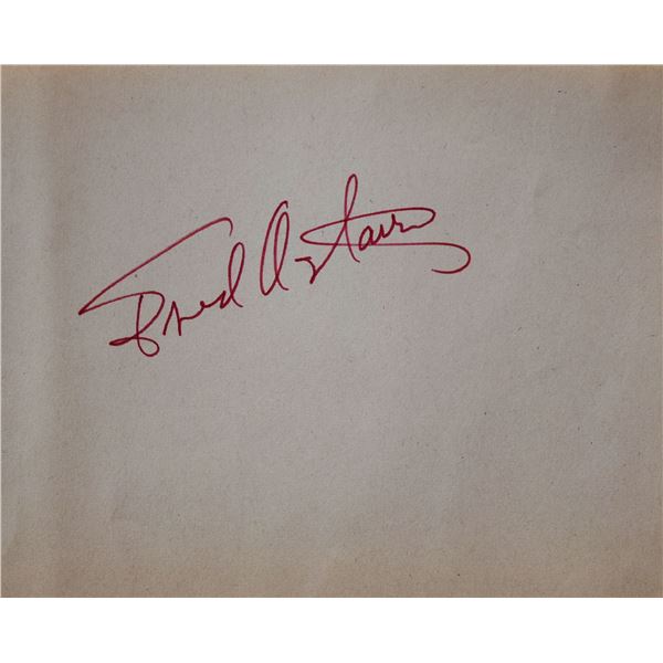 Fred Astaire signature slip