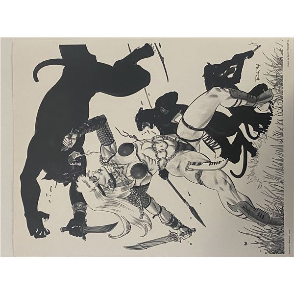 1994 Rich Larson Cult of the Cat mini poster