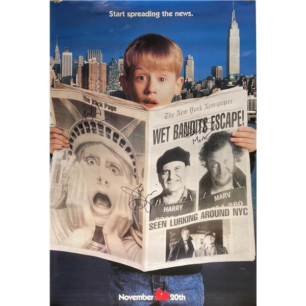 Home Alone 2 cast signed movie poster