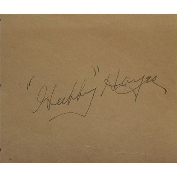 Hopalong Cassidy's Gabby Hayes signature slip