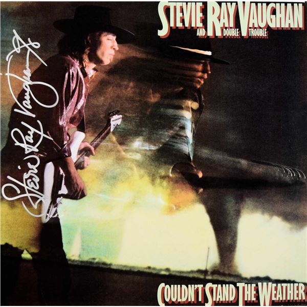 Stevie Ray Vaughan Couldn’t Stand The Weather signed album