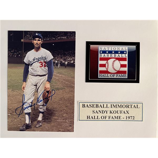 LA Dodgers Sandy Koufax signed photo