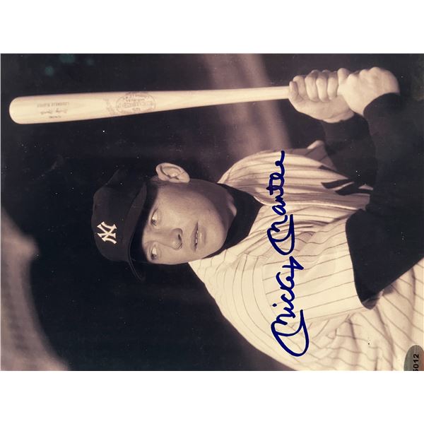 NY Yankees Mickey Mantle signed photo
