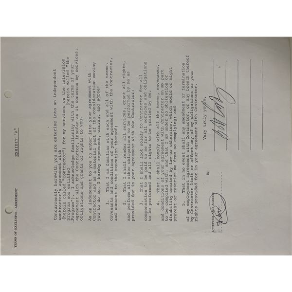 Bill Cosby signed contract