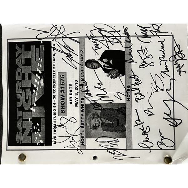 Saturday Night Live cast signed script