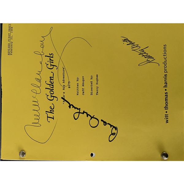 The Golden Girls cast signed script