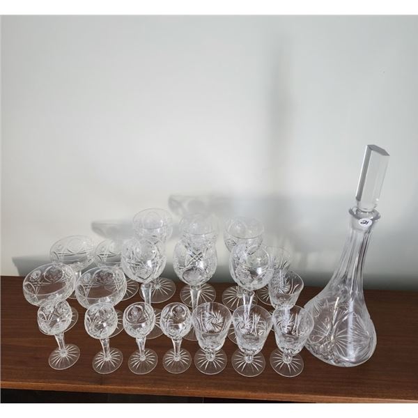 Crystal Glasses & Decanter