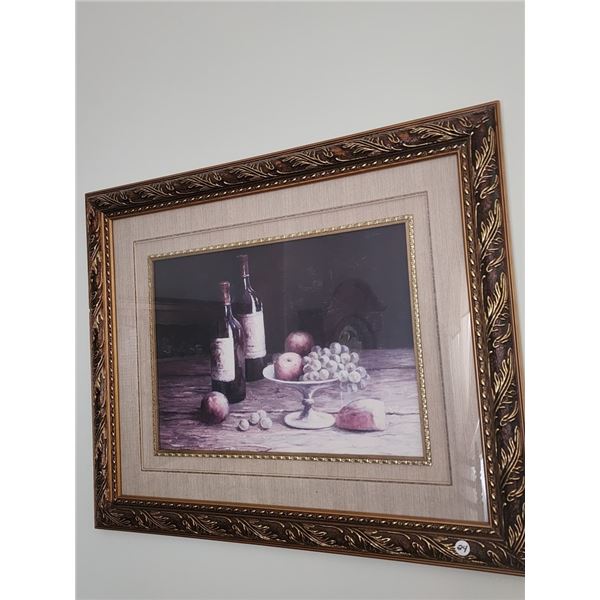 2 Wine Pictures and 3 Oil Paintings by Roberta Vallier Framed & Matted