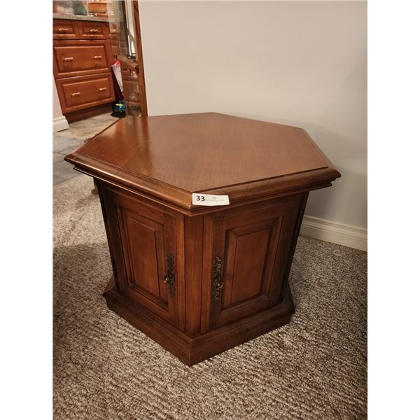 Hexagonal Side Table with wheel castors & Square Side Table