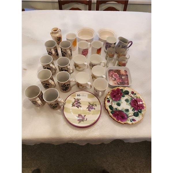 Floral Dishes & Cups