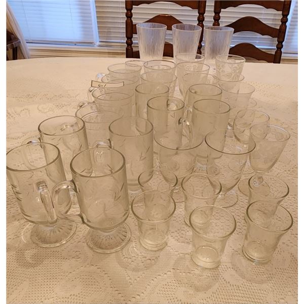 Floral Glassware