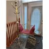 Image 1 : Rose & Brass Finish Bench, Coat Rack, Magazine Rack & Side Table