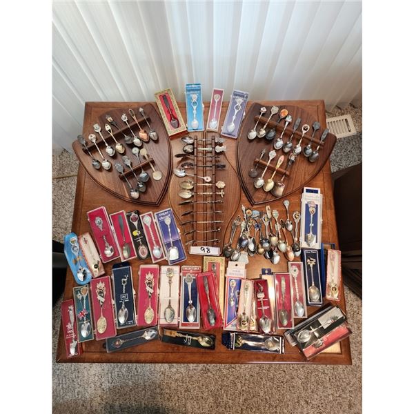 Spoon Collection with Wooden Display Holders