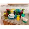 Image 1 : Plastic Dishes, Glasses, Bowls, Pitcher, Nut Chopper, Juicer