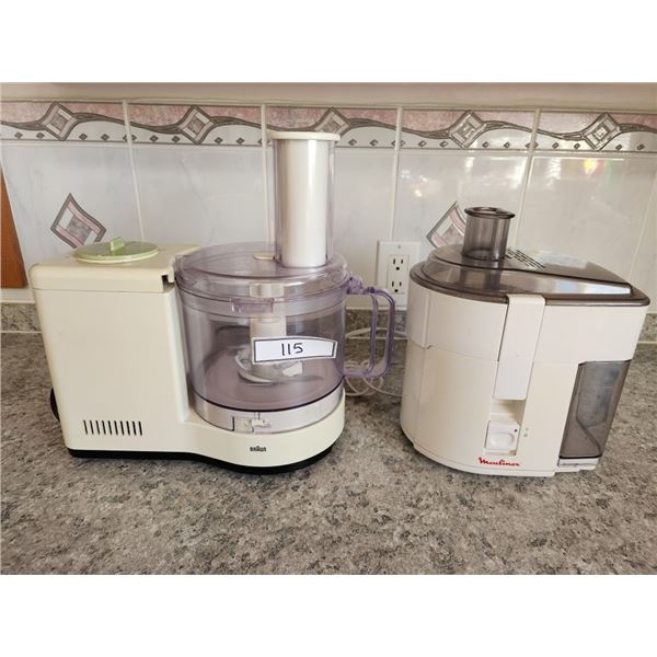 Braun Food Processor & Moulinex Juicer