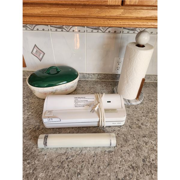 Marble Paper Towel Holder, Casserole Dish, Foodsaver Vac 350