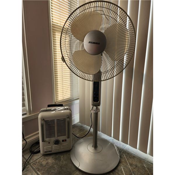 Sylvania Oscillating Fan & Patton Heater Model PUH680-CN