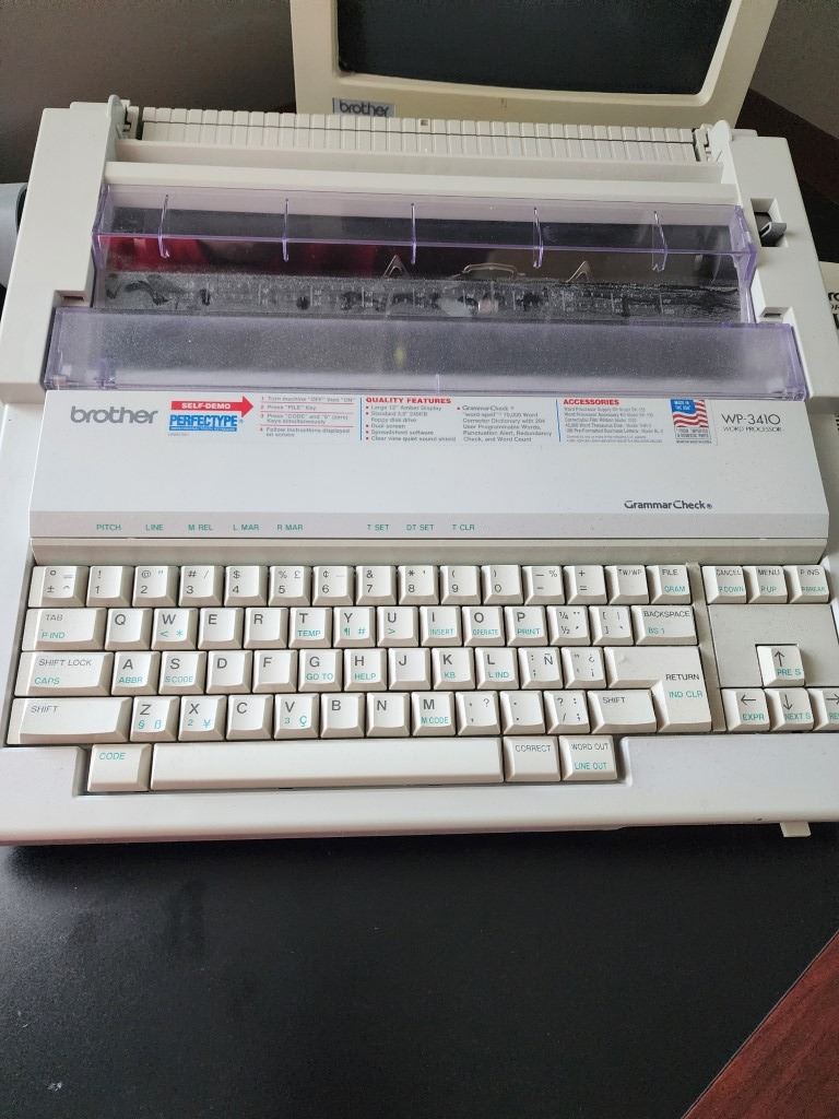 Brother Word Processor with monitor, Filing Cabinet, 3 Shelf Stand on ...