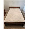 Image 3 : Full/Double Bed Mattress & Boxspring, Maple Headboard & Footboard