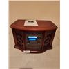 Image 1 : Wooden Music Center with CD Player, Cassette Player, Record Player, AM/FM Stereo