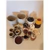 Image 2 : Medala Pottery, Brown Jug, Pottery Mugs, Sugar Bowl, Salt & Pepper, Creamer