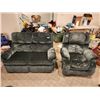 Image 1 : Love Seat Recliner & Matching Rocker/Recliner Chair