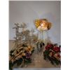 Image 2 : Animated Figurine Angel, 2 Poinsettia Centerpieces, Deer Display