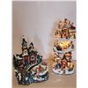 Image 1 : Fiber Optic Winter Village (Lights up) & Christmas Vertical Village (Skaters Move)