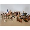 Image 1 : Stained Glass Light up Church, 13 Piece Porcelain Nativity Set, Willow Tree Figurines, Manger