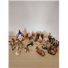 Image 2 : Stained Glass Light up Church, 13 Piece Porcelain Nativity Set, Willow Tree Figurines, Manger