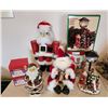 Image 1 : Tin Can Santa, Santa Mugs, Candle Lamp (NEW), Santa Shelf Sitter with Toolbox, Santa Outlet Holder