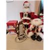 Image 4 : Tin Can Santa, Santa Mugs, Candle Lamp (NEW), Santa Shelf Sitter with Toolbox, Santa Outlet Holder