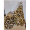 Image 1 : Gold & Silver Tree lights up, plus matching Garland