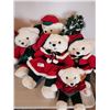 Image 1 : 4 Collectible Snowflake Teddy Bears, Singing Bear, Christmas Tree - Lights Up