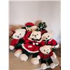 Image 2 : 4 Collectible Snowflake Teddy Bears, Singing Bear, Christmas Tree - Lights Up