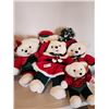 Image 3 : 4 Collectible Snowflake Teddy Bears, Singing Bear, Christmas Tree - Lights Up