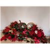 Image 1 : Poinsettia Decor with 2 Wreaths, 1 Centerpiece, Bowl & Candle Holders