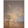 Image 1 : Set of 3 Outdoor Reindeers that Light Up & one Reindeer turns its head