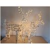 Image 4 : Set of 3 Outdoor Reindeers that Light Up & one Reindeer turns its head