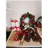 Image 2 : Christmas Wreath, Handmade Snowmen, Snowflake Garland, 2 Door Display with Ribbon with Bells
