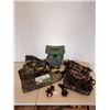 Image 1 : XL Men's Camo Jacket, Camo Tent, 2 Camo Bags, 2 Headlamps, Hunter Seat/Storage