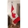 Image 1 : Large Canadian Flag on Stand - NYL-GLO Bunting, 2 Dancing Moose, Dominion of Canada Framed Picture