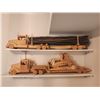 Image 1 : Handmade Wooden Logging Truck & Truck with Loader
