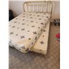 Image 6 : Queen Brass Coating / Porcelain Headboard & Frame with Mattress, Box Spring & Bedding