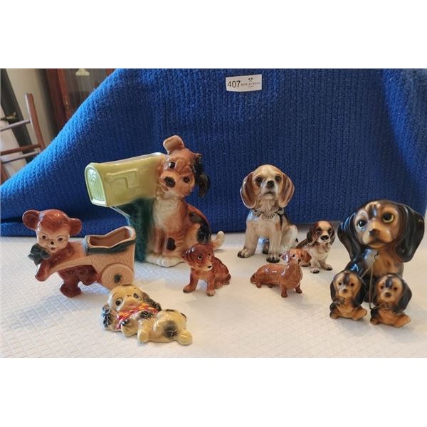 Vintage Ceramic/Porcelain Dog Figurines
